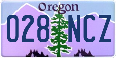OR license plate 028NCZ