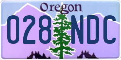 OR license plate 028NDC