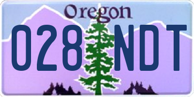 OR license plate 028NDT