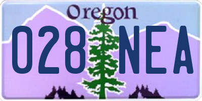 OR license plate 028NEA