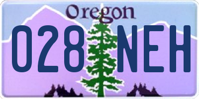 OR license plate 028NEH