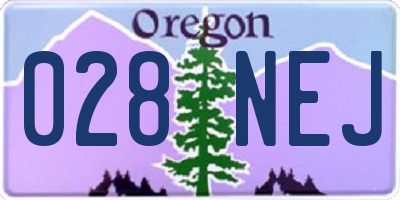 OR license plate 028NEJ