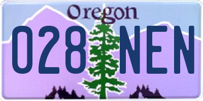 OR license plate 028NEN