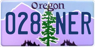 OR license plate 028NER