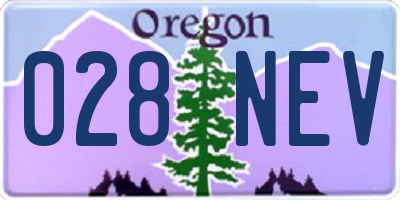 OR license plate 028NEV