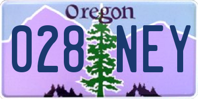 OR license plate 028NEY