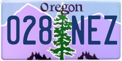 OR license plate 028NEZ