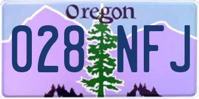 OR license plate 028NFJ