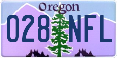 OR license plate 028NFL
