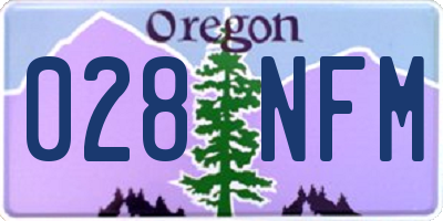 OR license plate 028NFM