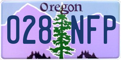 OR license plate 028NFP