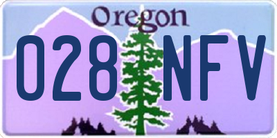 OR license plate 028NFV