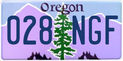 OR license plate 028NGF