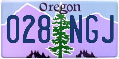OR license plate 028NGJ