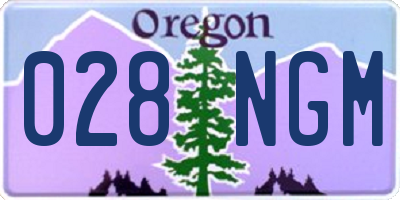 OR license plate 028NGM