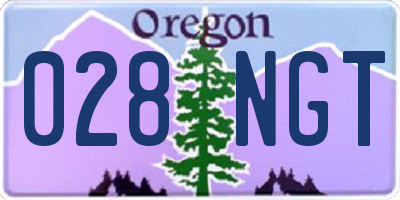 OR license plate 028NGT