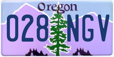 OR license plate 028NGV