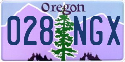 OR license plate 028NGX