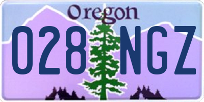 OR license plate 028NGZ
