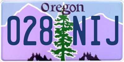 OR license plate 028NIJ