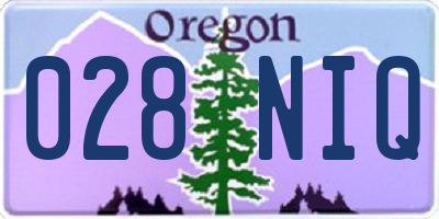 OR license plate 028NIQ