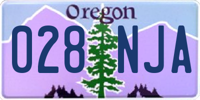 OR license plate 028NJA