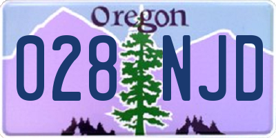 OR license plate 028NJD