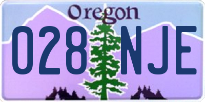 OR license plate 028NJE