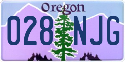 OR license plate 028NJG