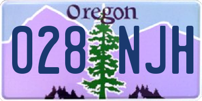 OR license plate 028NJH