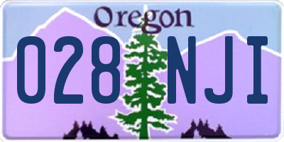 OR license plate 028NJI