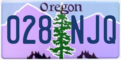 OR license plate 028NJQ