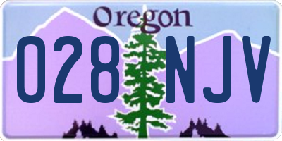 OR license plate 028NJV