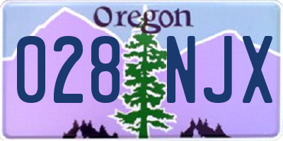 OR license plate 028NJX