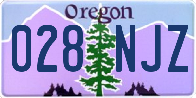 OR license plate 028NJZ