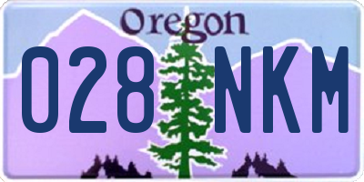 OR license plate 028NKM