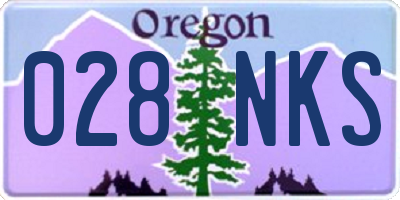 OR license plate 028NKS