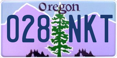 OR license plate 028NKT