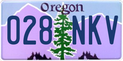 OR license plate 028NKV