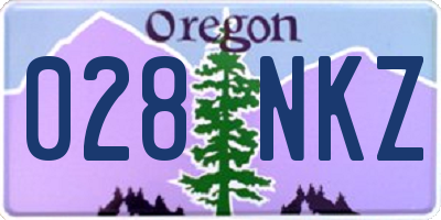 OR license plate 028NKZ