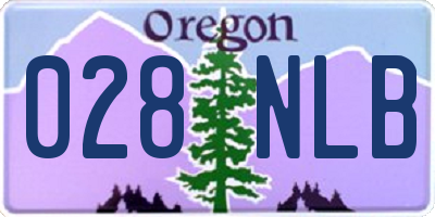 OR license plate 028NLB