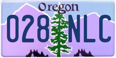 OR license plate 028NLC
