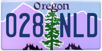 OR license plate 028NLD