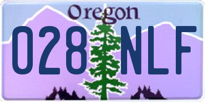OR license plate 028NLF
