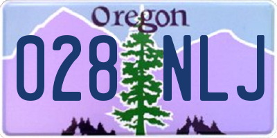 OR license plate 028NLJ
