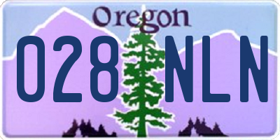 OR license plate 028NLN