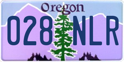 OR license plate 028NLR