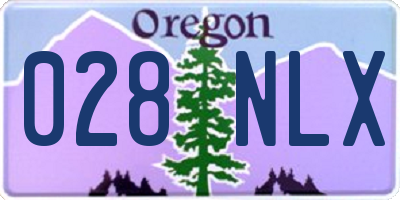 OR license plate 028NLX