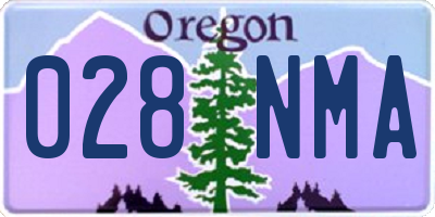 OR license plate 028NMA