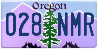OR license plate 028NMR